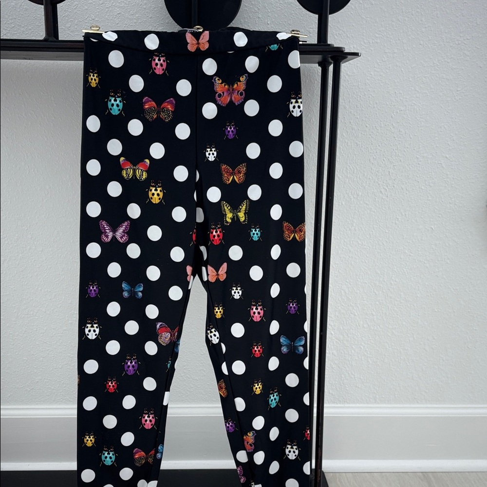 Versace/ Dua Lipa polka dot and Butterflies leggings